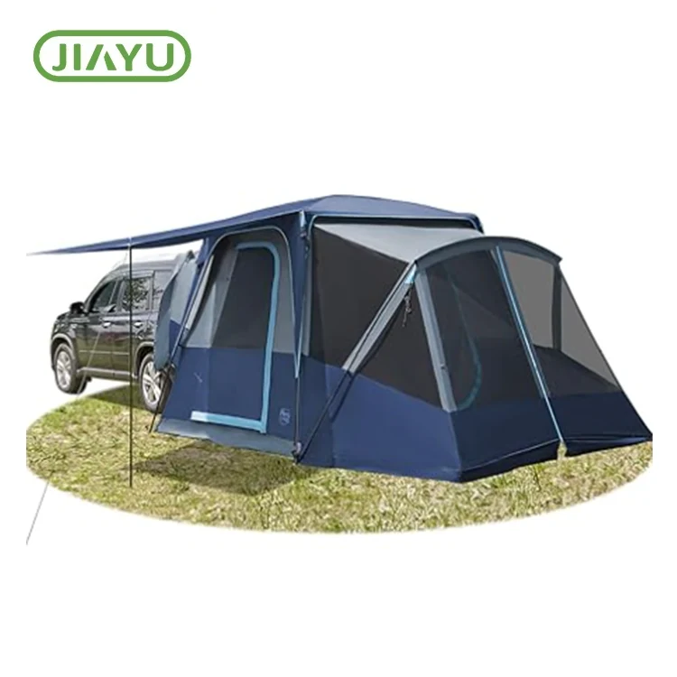 Tienda de toldo de viaje familiar para acampar