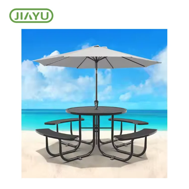 Mesa de picnic de malla de acero comercial