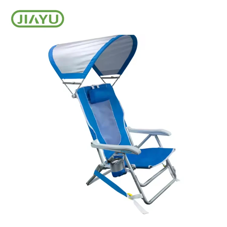 Silla de playa plegable con sombra de sol