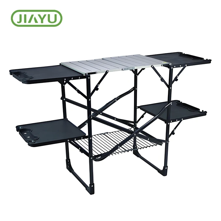 Mesa de camping de aluminio plegable portátil