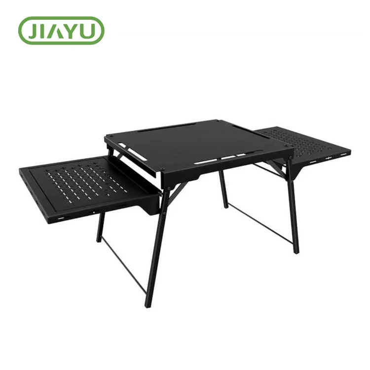 Mesa de acampar de hierro de aluminio plegable portátil